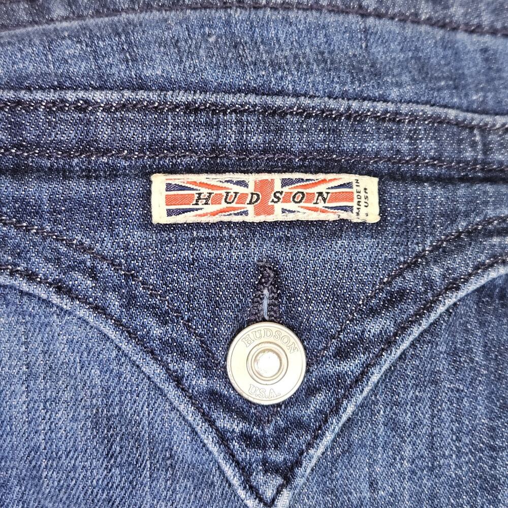 Hudson Jeans Womens 32 Beth Mid-Rise Baby Bootcut Flap Pocket Western Blue 32x30 - Picture 10 of 16